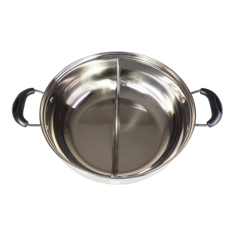Induction Ready High Quality Stainless Steel Dual Hot Pot, 11 inch 4