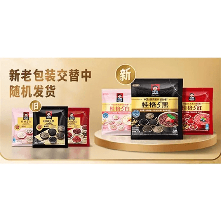 미국 QUAKER 퀘이커 퀘이커 퀘이커 5가지 흰색, 5가지 빨간색, 5가지 검은색 즉석 귀리 플레이크, 검은깨, 개별 소포장, 아침 식사 대용, 30g*3개입 (각 1개) 4