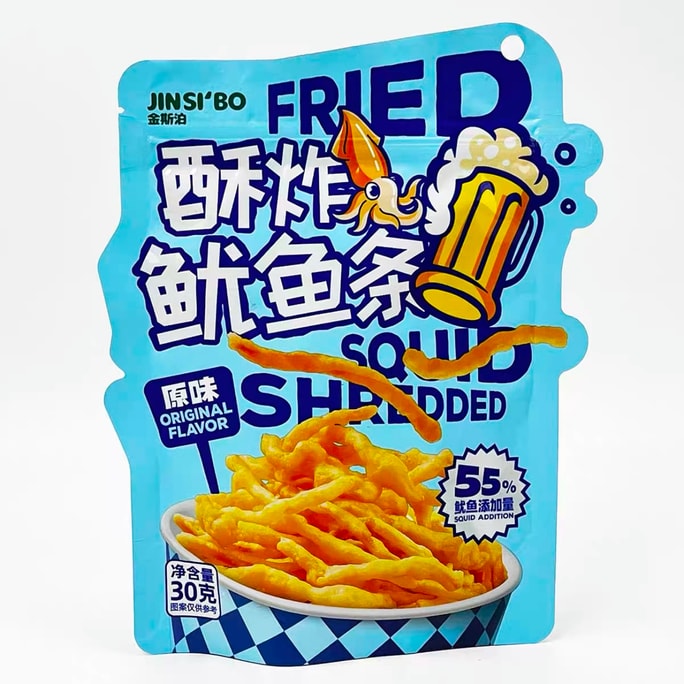 【追劇下酒必備小點心】金斯泊 酥炸魷魚條 30克 【原味】【鮮美酥脆 追劇必備小點心】