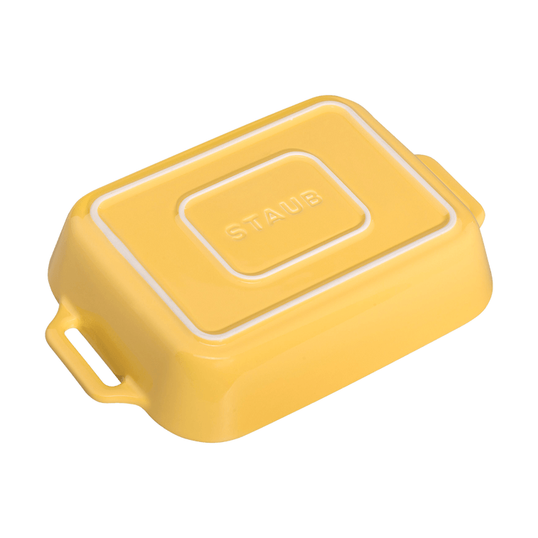  직사각형 베이킹 접시 세트 유자 2개 7.5 x 6" 및 10.5 x 7.5" 4