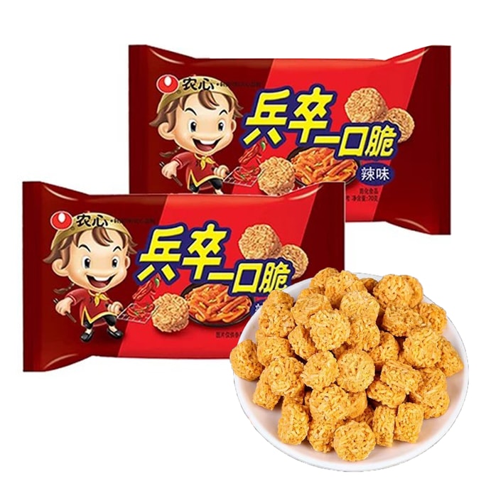  韩国 NONGSHIM农心 农心 一口脆干脆面 辣味 70g*2袋 【一口一个 巨香巨好吃】【金黄酥脆】
