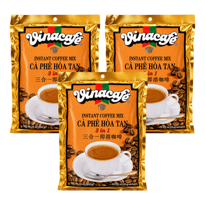 3 In 1 Instant Coffee Mix 20 Sachets 14 oz Pack Of 3
