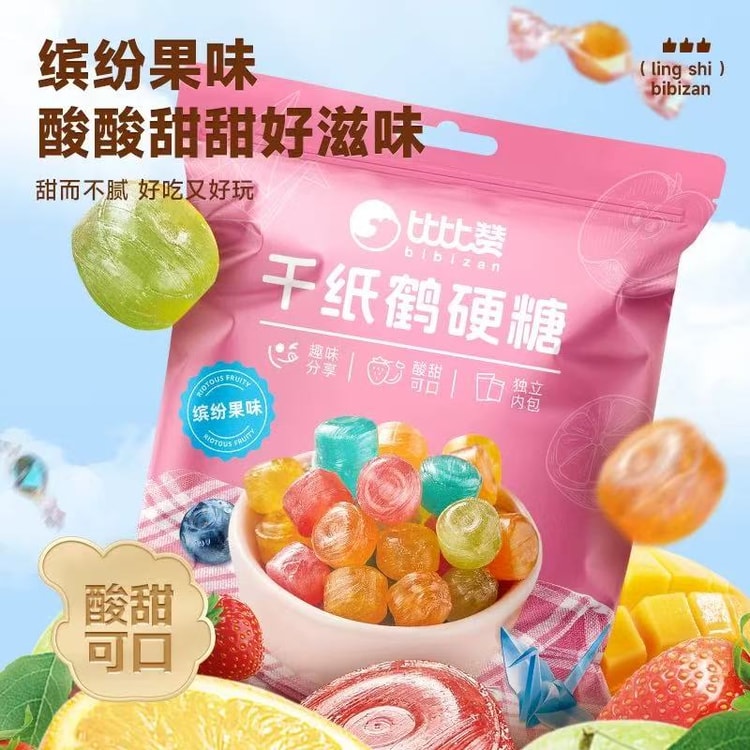 Bibi Zan 1000 Origami Cranes Fruit Hard Candy 500g*1 Bag Mini