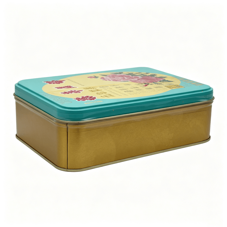 WING WAH Assorted Mooncake Gift Tin 740g(26oz), Traditional Hong Kong Cantonese Mooncake, 4 Pieces, | Mid‑Autumn Holiday Gift Box 3