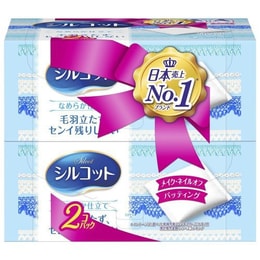【日本直郵】UNICHARM尤妮佳 SILCOT超柔軟化妝棉 82枚入*2盒 共164枚 日本銷售冠軍