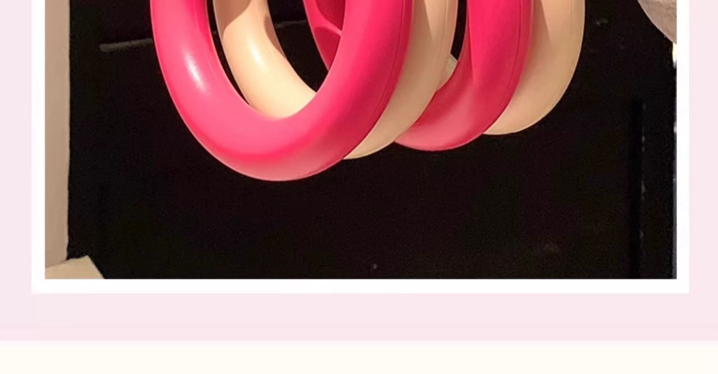 海蓝星 多巴胺色 圆圈挂钩 挂帽子围巾  玫红色 杏色 360度旋转 加粗材质不变形 不滑落不留痕 2件装