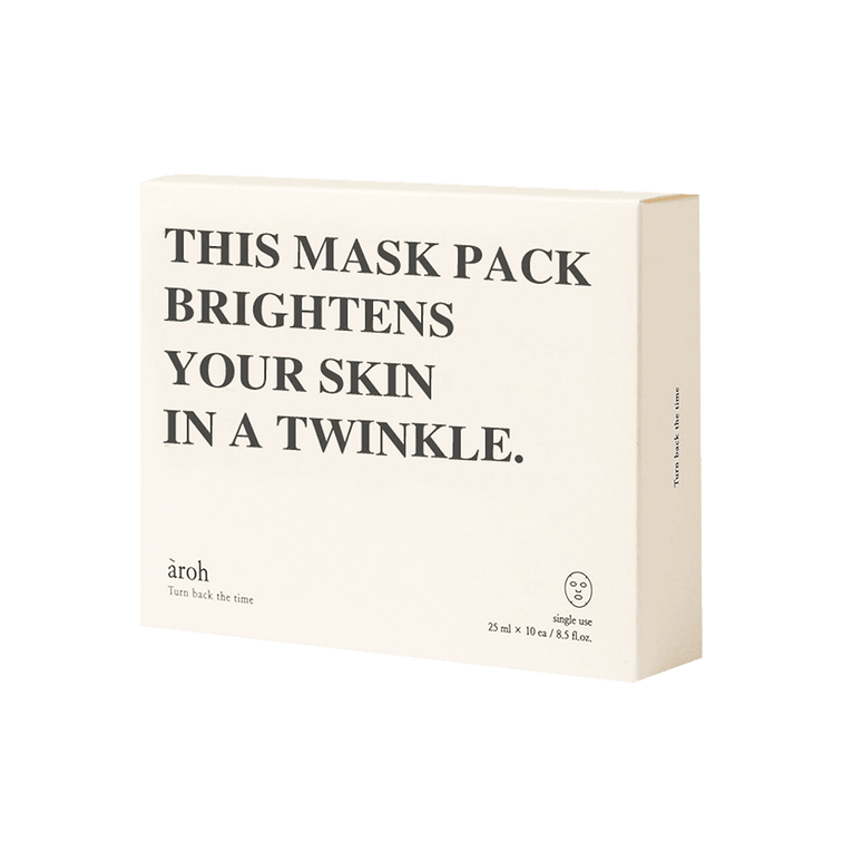 韓國AROH 乳酸菌優格白皙面膜 祛黃提亮 柔順細嫩 曬黑急救 25ml 10片入 5