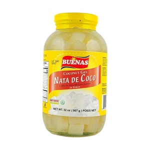 Coconut Gel In Syrup- Nata De Coco, Original Flavor, 32 oz 【Ready To Eat】【For Dessert, Bakery and Milk Tea】