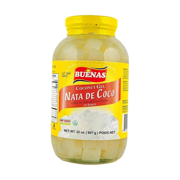 菲律宾BUENAS 糖水椰果罐头 原味 907g【开盖即食】【可用于烘焙、甜品、蛋糕奶茶小料】