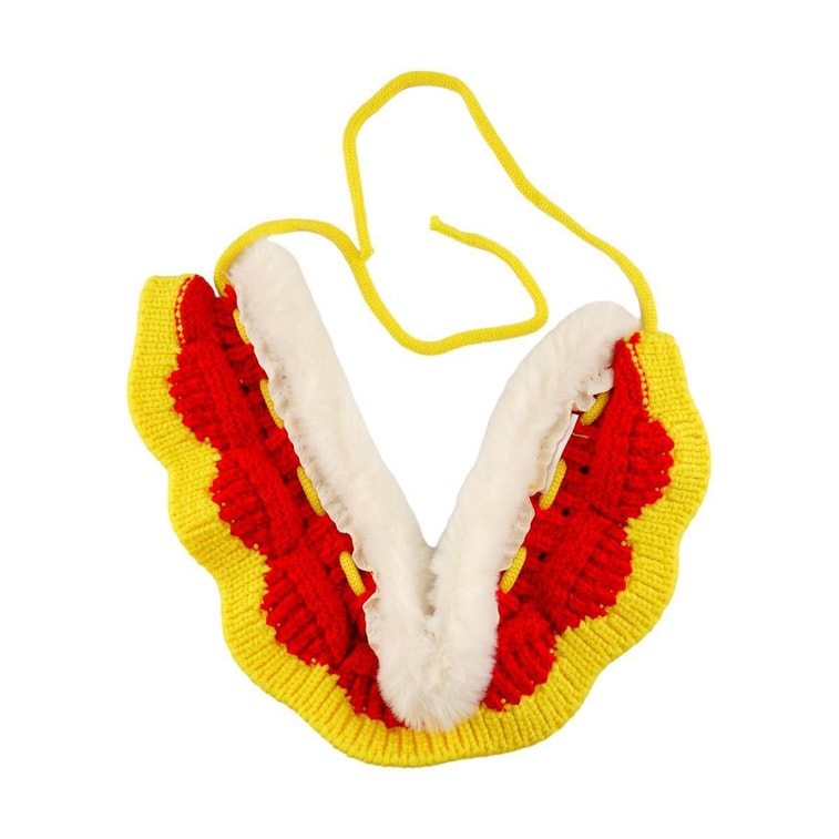 Hand-knitted Cat Bib Cat Accessories Pet Apparel Collar Wealth New Year Gift 3