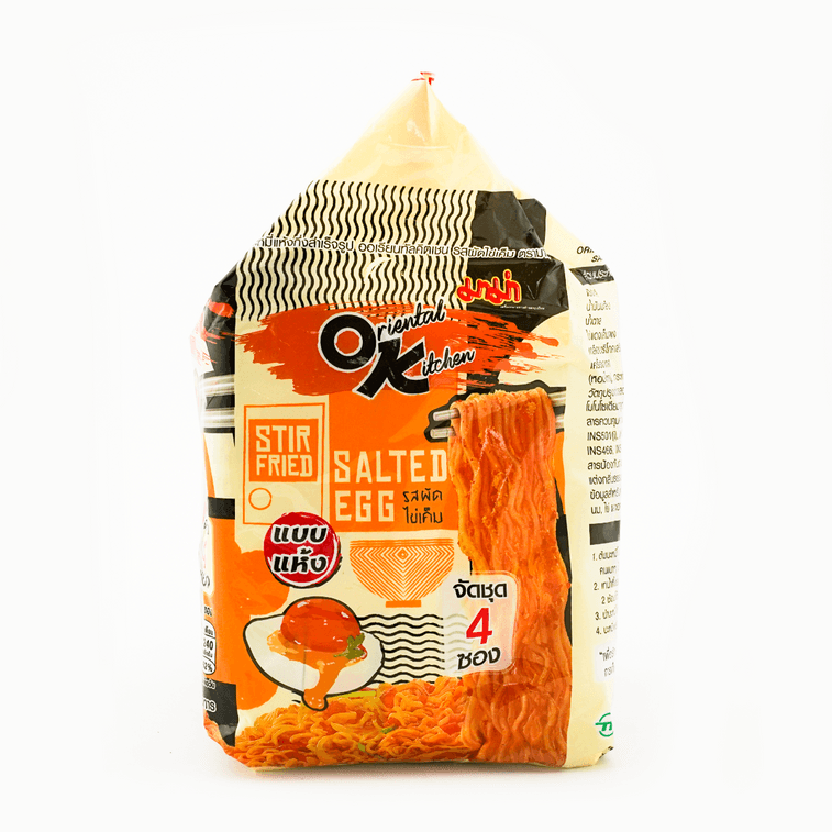泰國MAMA媽媽 OK系列 泡麵 宵夜速食拌麵 鹹蛋黃味 85g*4包 【原味廚房升級版】 11