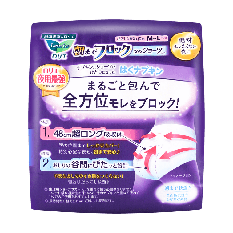 【Value Pack】Leakproof Overnight Disposable Period Underwear for Women, Size M~L, 15ct 4