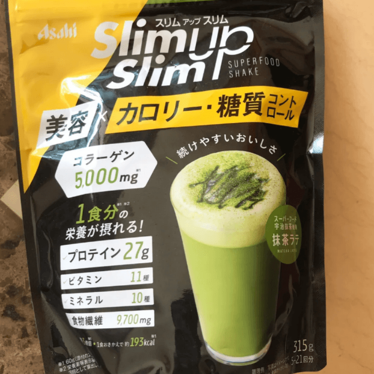 【日本直邮】新款 ASAHI朝日 slim up slim 代餐粉 抹茶拿铁奶昔 315g