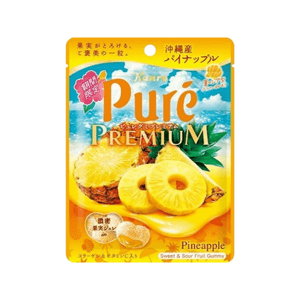 【일본 직배송】 일본 Kanro PURE 기간 한정 과즙 젤리 오키나와산 파인애플 맛 56g