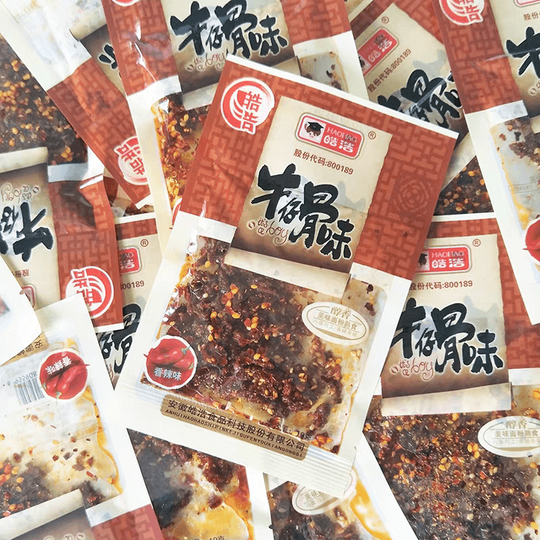 皓浩 牛仔骨素肉辣条 零食 麻辣辣条 16g*6包【96g】 儿时怀旧零食 香辣味 小吃 休闲食品 8