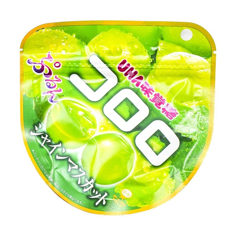 日本UHA悠哈 味覺糖 純正100%青葡萄口感果汁軟糖 48g 4