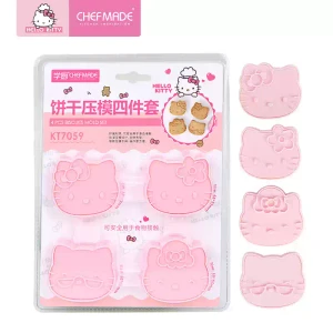 【中国直邮】学厨 HELLO KITTY烘焙模具 可爱卡通 立体蛋糕 曲奇饼干压模-四件套 1套*|