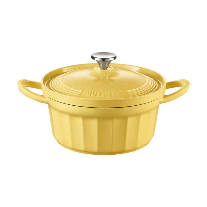 Cast Iron Stew Pot Goose Yellow 24cm PI31\/A2