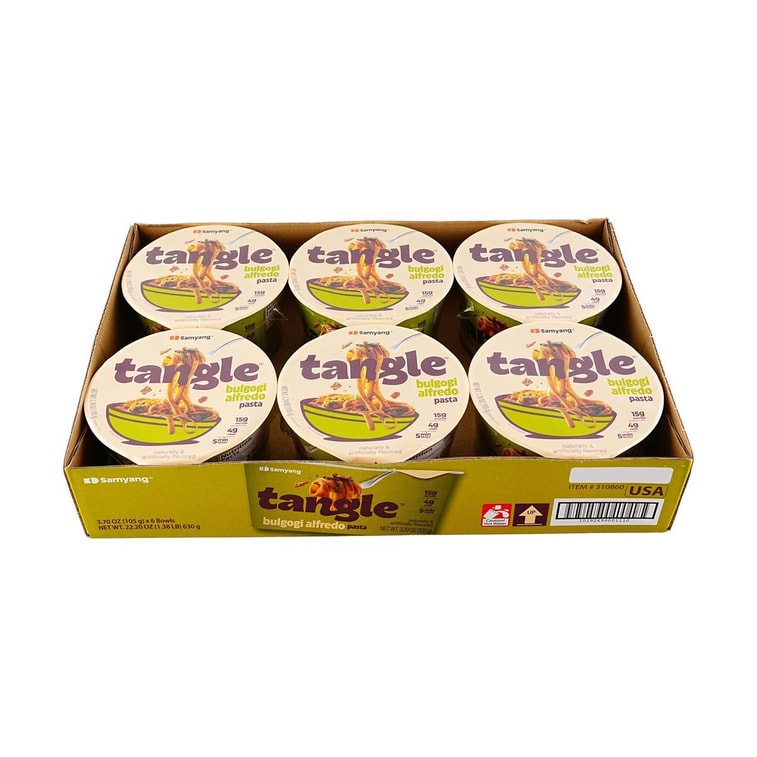 韓國SAMYANG三養 TANGLE義大利麵通心粉 韓式奶油烤肉口味 105g*6碗 整箱裝【杯麵泡麵泡麵】【輕卡高蛋白】【爆款新品】【Costco同款】【亞米獨家】 3
