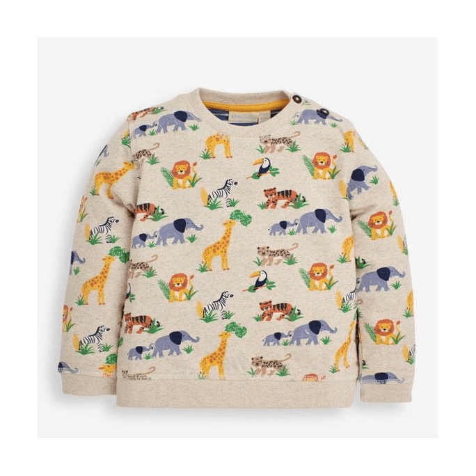 美国 MOM LOVES ME 儿童野生动物园印花卫衣 5-6岁