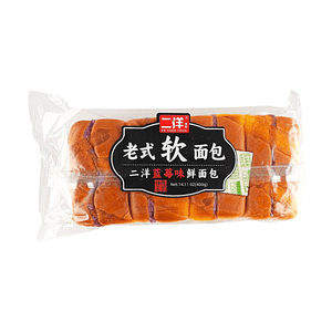 二洋 老式軟麵包​​ 藍莓口味 400g【傳統慢發酵製程】【營養早餐】