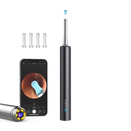 중국 Bebird 검은 꿀벌 기계 시각적 귀 파기 숟가락 청소 귀 따기 스틱 HD T5 블랙 1 조각