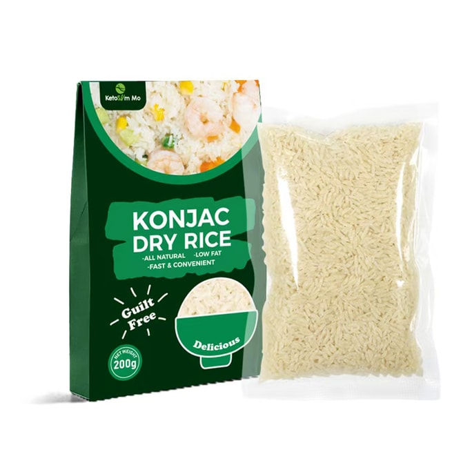 Konjac Dry Rice - All Natural Low-Calorie Gluten-Free Rice Alternative 1 Pack 200g