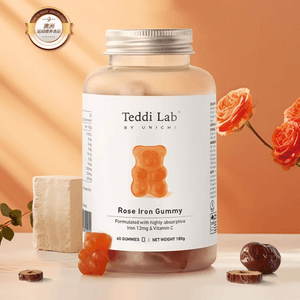 Rose Iron Gummy, Formulated with Highly Absorptive Iron, 12 mg & Vitamin C, 60ct *3【Value Pack】