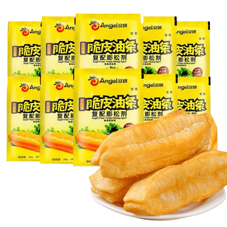 安琪 脆皮油條膨鬆劑 無鋁害 家用快速炸香脆油條 烘焙材料小包裝 20g*10袋 4