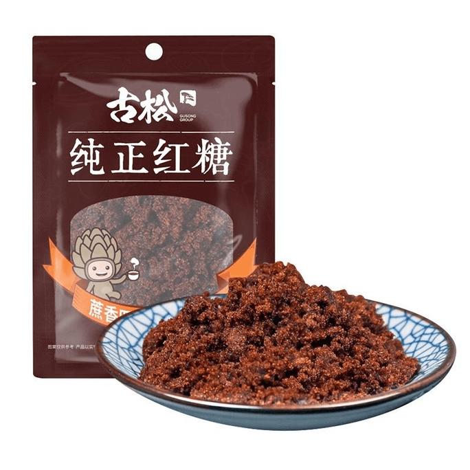 古松 紅糖袋燒菜調味食用烘焙家用土老紅糖粉甘蔗300g*1袋