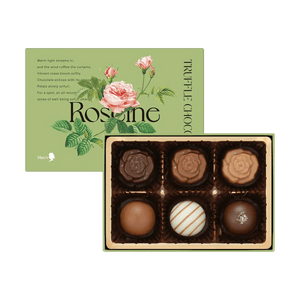 日本MARY'S ROSEINE  松露巧克力礼盒 6枚入【情人节限定礼盒】【焦糖香草榛子红茶牛乳什锦口味】【高颜值礼赠】
