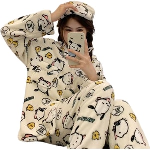 Sanrio Autumn And Winter Coral Velvet Home Wear  - Pachacco L Size 1Piece