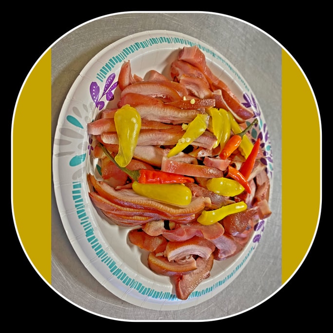 YUSHANG   SEASONED PORK SNOUT MEAT  12OZ