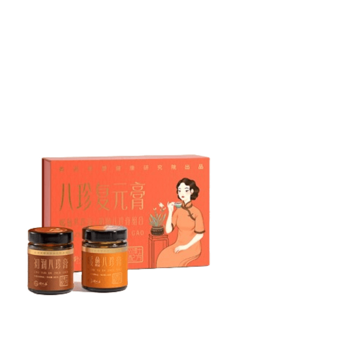 [중국 직배송] 슈위안캉 신년 선물 세트, 산후 관리 크림, 팔보 크림, 산후 회복 수프, 산후 오로 완화 15일 영양 식단, 180g*2병