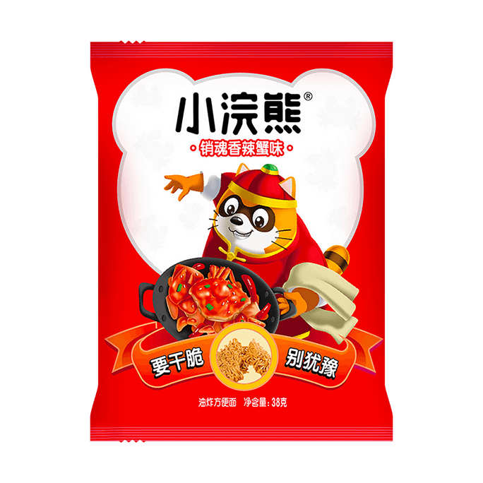 【童年经典】台湾统一 小浣熊干脆面 销魂香辣蟹味 38g