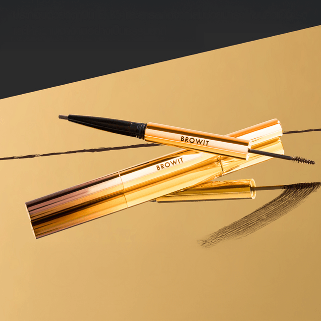 泰国BROWIT 超细双头眉笔染眉膏 多效可用睫毛膏 防水防汗 24小时不脱妆 滋养眉毛 0.16g+1.26g #Dark Brown 深棕