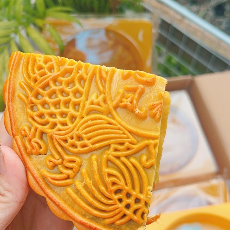 中国 一品紫禁 潮汕麻薯大月饼 紫薯芋泥麻薯陷 单粒 礼袋装 520克 中秋节龙凤呈祥图案 精制糕点 5