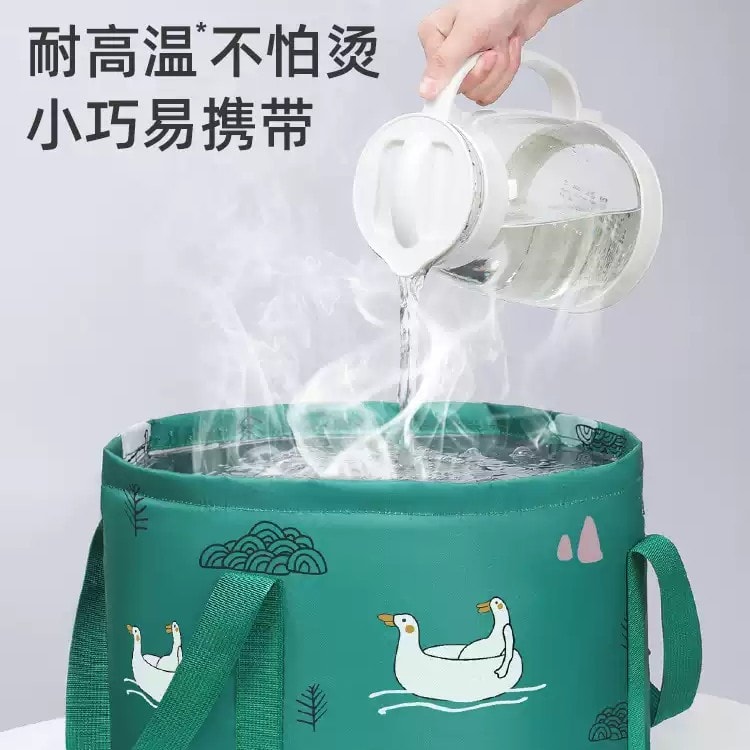 中国直邮】 尚官便携式可折叠盆户外水盆泡脚袋旅行洗衣洗脸盆旅游水桶