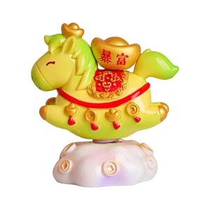 【中国直邮】 HSPM 新款小马财财转转乐摆件桌面装饰品 文创礼品摆件 绿色 F 1个