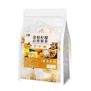 중지 금귤 레몬 패션프루트 티팩 - 라임과 레몬 슬라이스가 들어간 동결건조 과일차로, 비타민 C가 풍부하여 냉침에 즐기기 좋습니다. 100g/팩