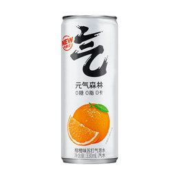 元气森林 苏打气泡水 柑橙味 罐装 330ml【0糖0脂0卡】