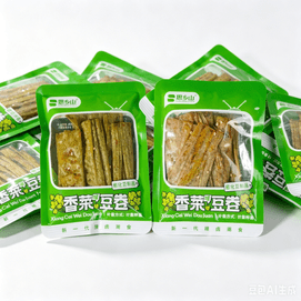 思乡山 香菜豆卷豆干辣条湖南特产麻辣零食小吃休闲食品豆腐干辣片10包*1袋