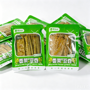 思乡山 香菜豆卷豆干辣条湖南特产麻辣零食小吃休闲食品豆腐干辣片10包*1袋