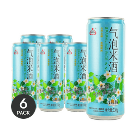 生龙 气泡米酒 茉莉花茶味 330g *6【6份超值装】【酒精度0.5%vol】【低度微醺甜酒】