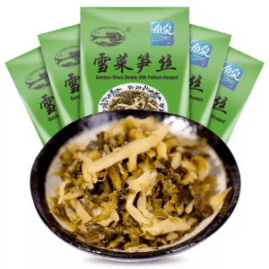 [중국 직배송] [설날 필수품] 위취안 갓김치와 죽순, 80g x 3봉지