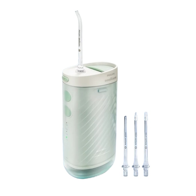 Dental Flosser Portable 200ml USB Rechargeable Nozzlex3 Green 1 Unit