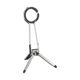 New Mobile Phone Magnetic Alloy Bracket Spring Buckle 360° Rotating Triangle - Silvery 1Pc