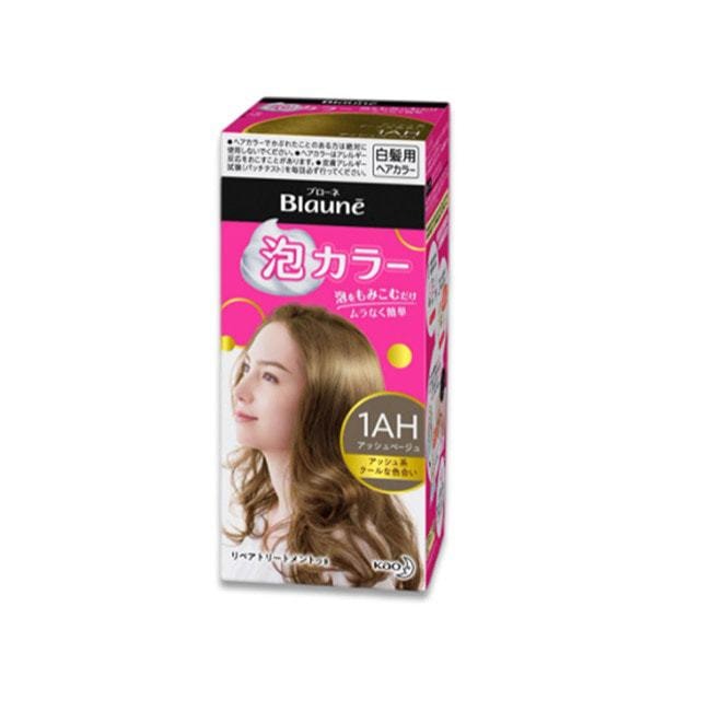 【日本直郵】KAO花王 Blaune純植物泡沫染髮劑 遮白髮 #1AH淺駝色
