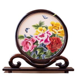 中国直送】蘇州刺繍 精巧な手作りシルク刺繍工芸品 絵のような風景