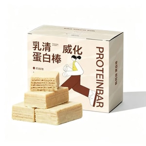 Japan-Catalonia Whey Protein Bar: Wafer Cookie Meal Replacement #WhiteChocolateFlavor【Under 100 Calories】【0g Sucrose, 42% Protein】70g